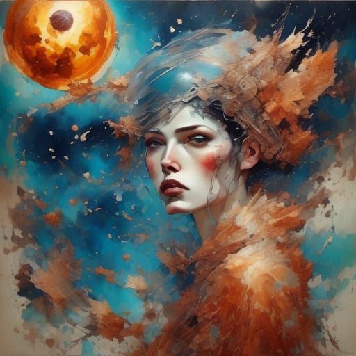 Vibrant Pisces Symbol in Rich Ocean Colors