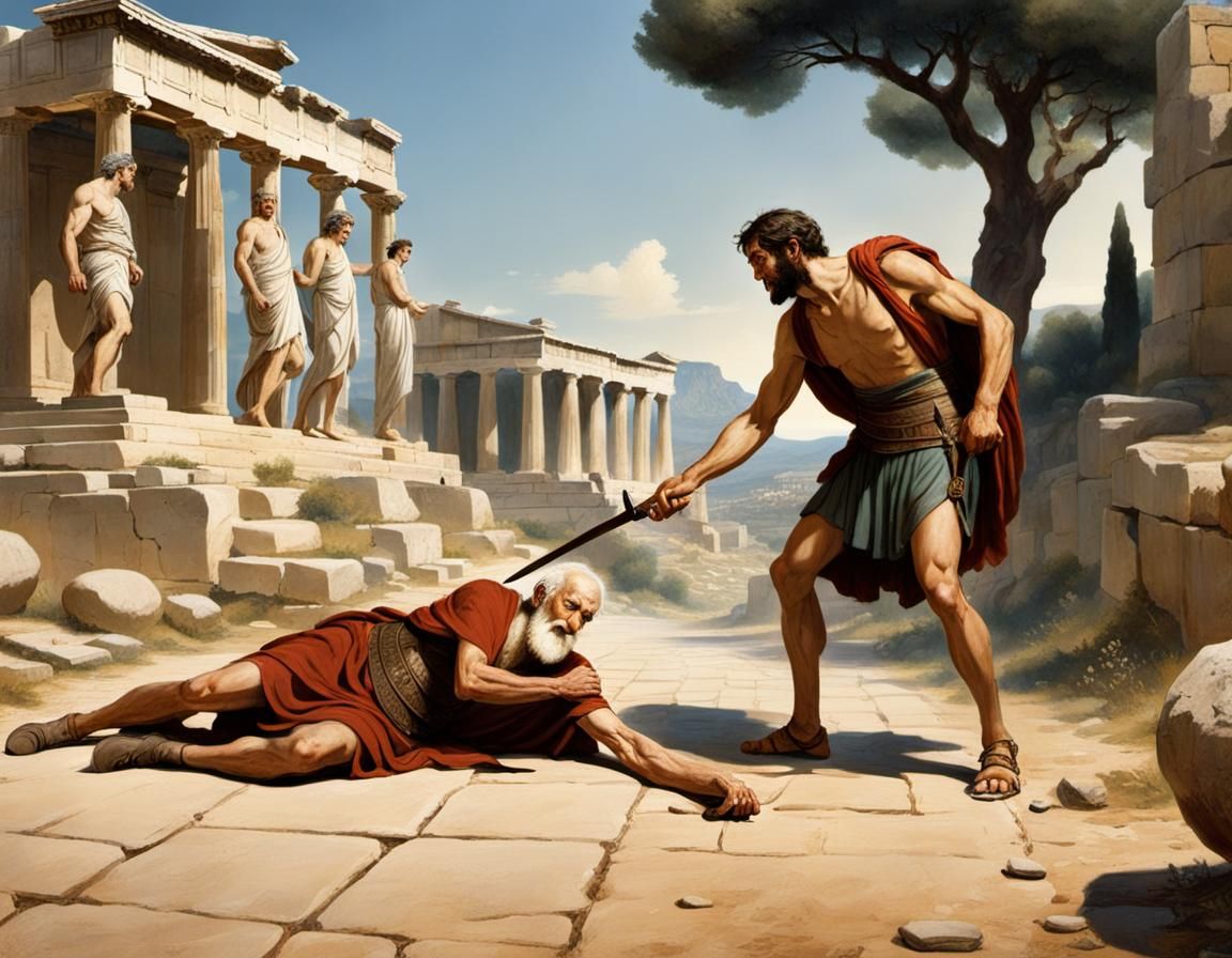 Oedipus kills his father