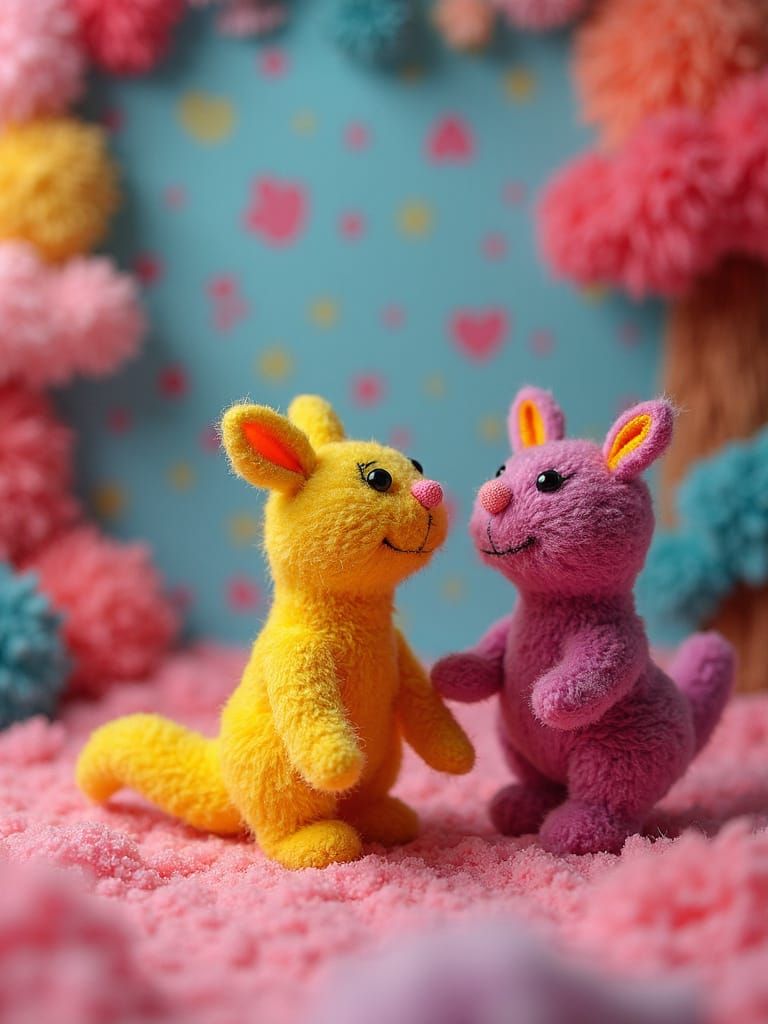 Gum Puppets Frolicking Chenille Costuming Gumscape