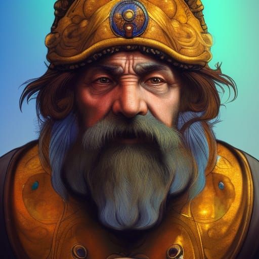 Old Gruff Dwarf Paladin