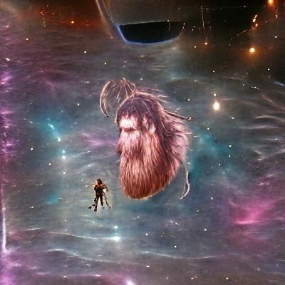 Cosmic Giant Amidst Celestial Wonders