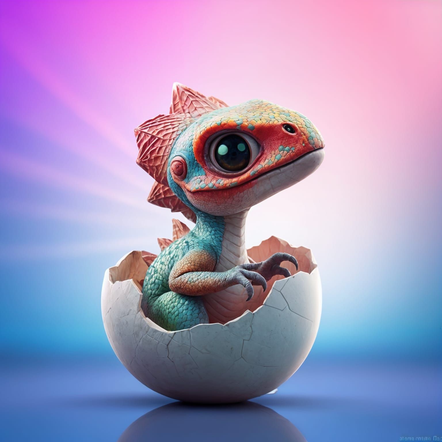 Vibrant, Feathered Dinosaur Emerges from Eggshell in Stunnin...