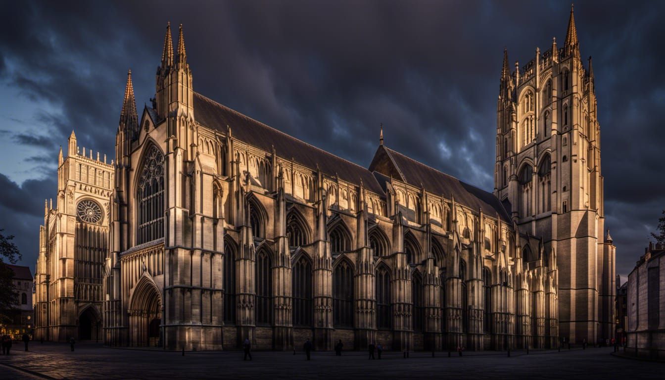 Ethereal Canterbury Cathedral at Twilight
