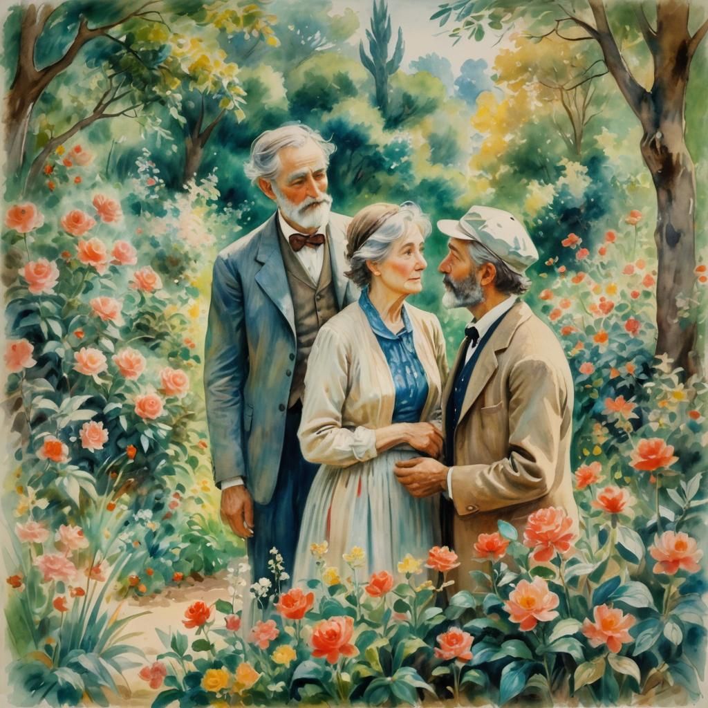 Ethereal Romance in Soft Impressionist Watercolors