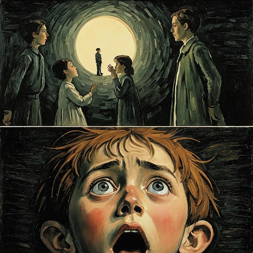 Tormented Child Confronts Frustrated Adults in Cyberpunk-Ins...