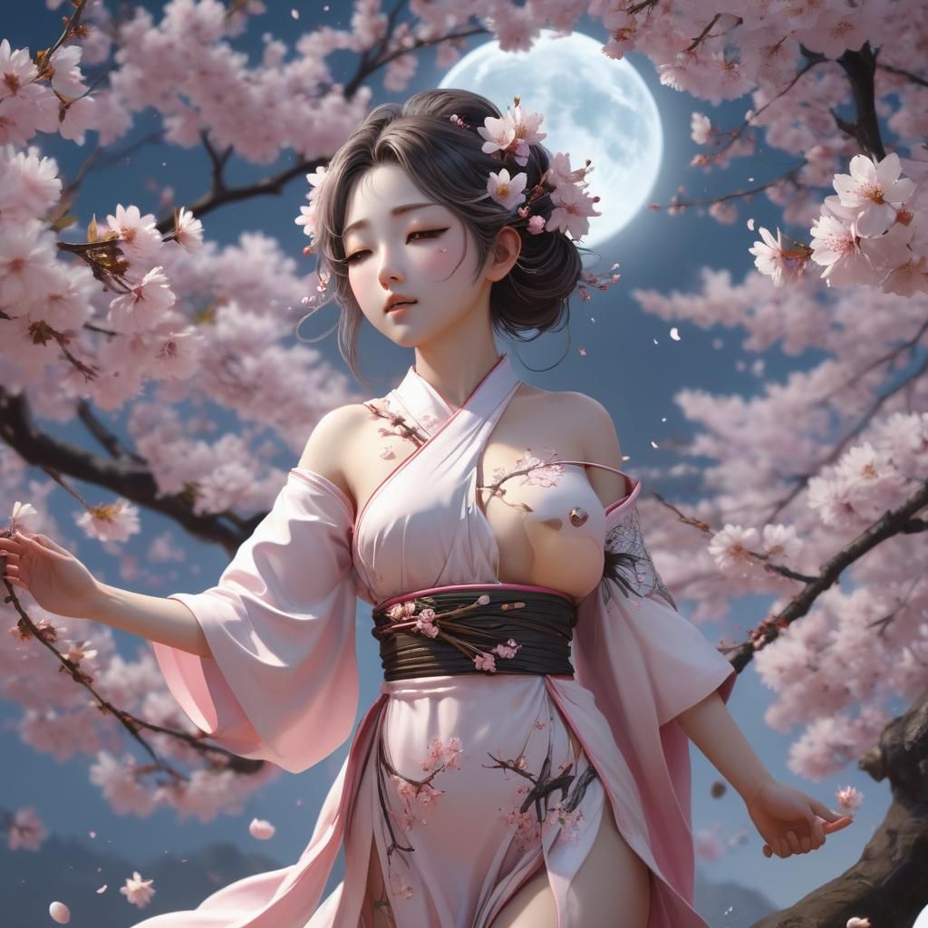 Goddess of Spring Revives Cherry Blossoms in Whispers of Lif...