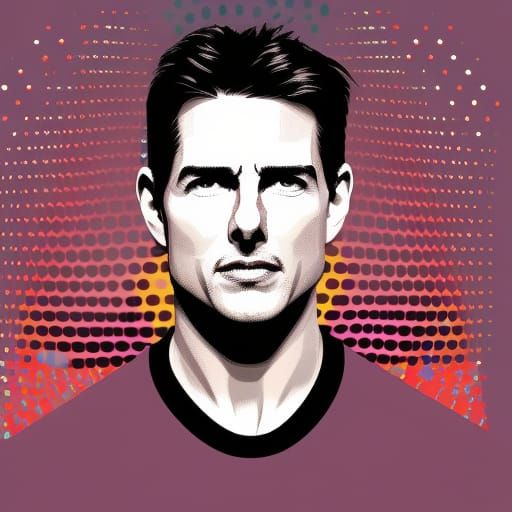 Hollywood Icon Tom Cruise in Pop Art Digital Art