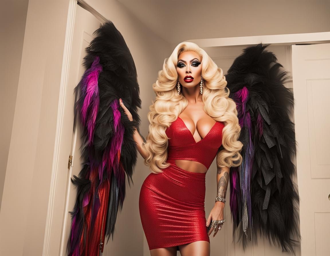 Bimbo Drag Queen's Nervous Moment