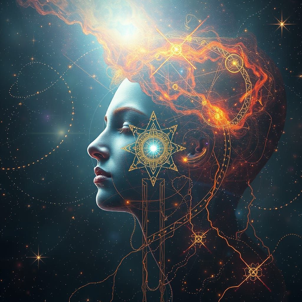 Holographic Cosmic Pentafoil by Pablo Amaringo