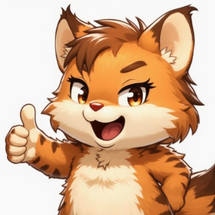 Vibrant Emoji with Furry Thumbs Up