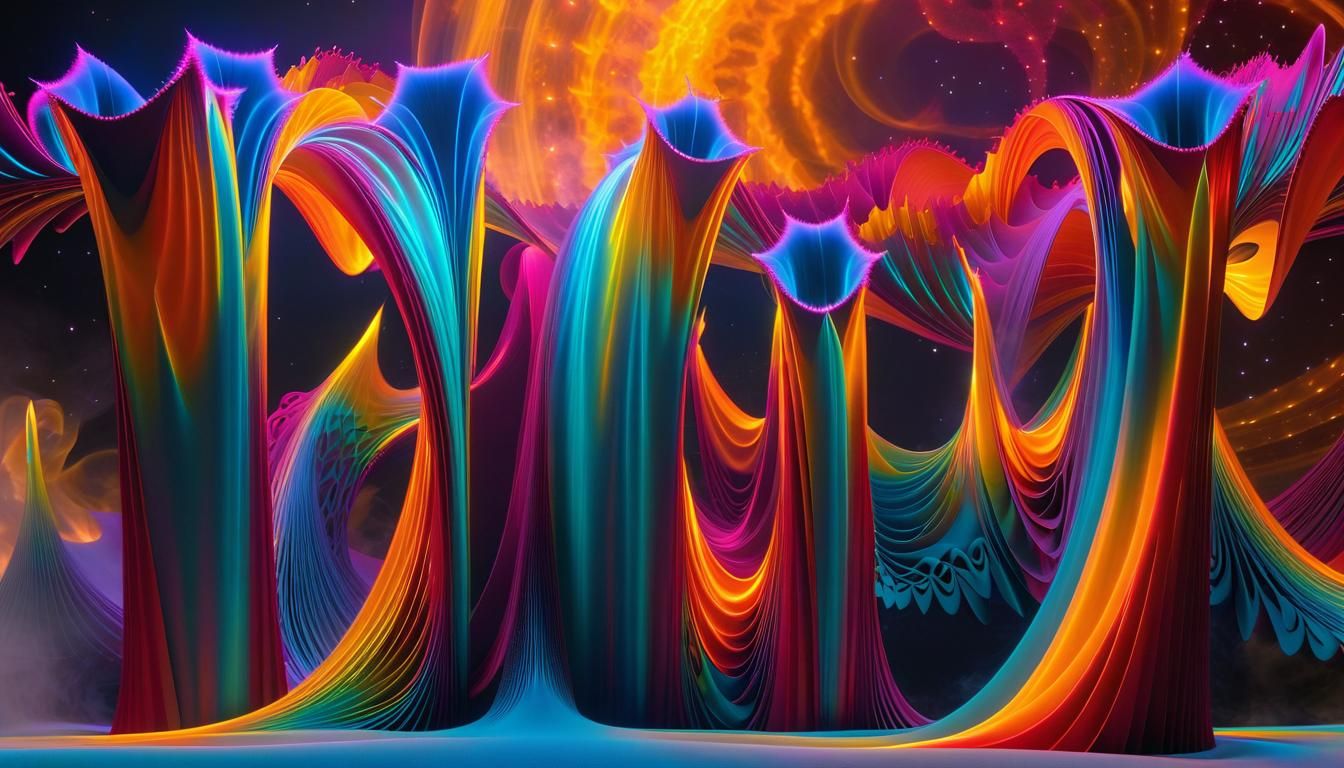 Vibrant Celtic Waveform in Hyper Realistic Style