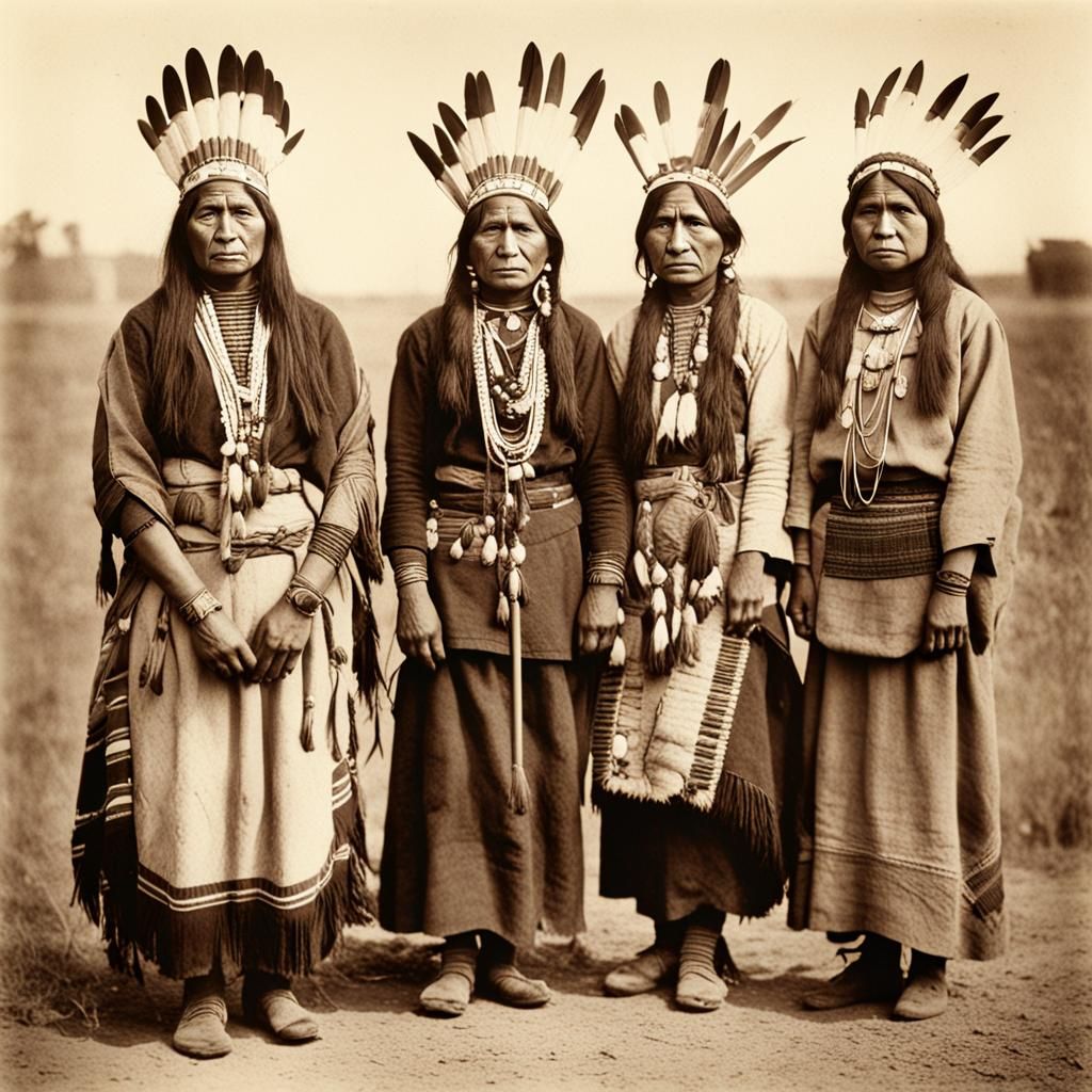 Sovereign Native American Women in Traditional Attire