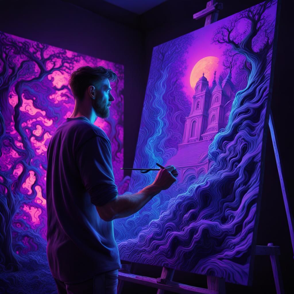 Glowing Fantasy Art Unveiled in Vibrant Ultra Violet
