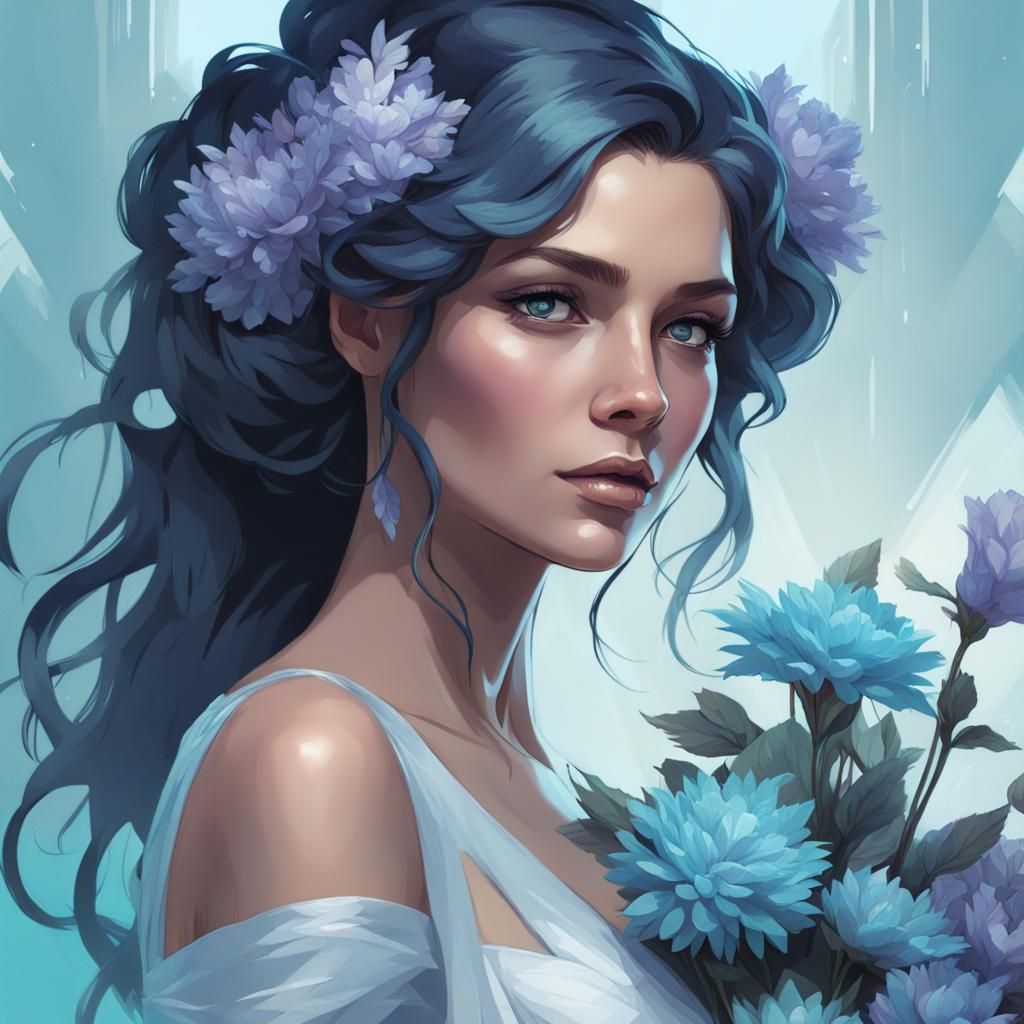 Crystal Blue Bride in Pastel Hues