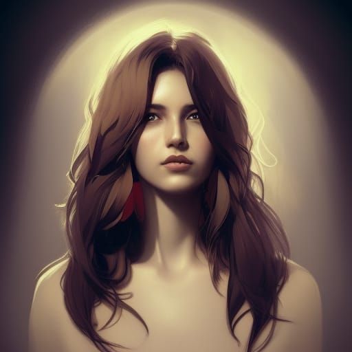 Glowing Women in Triadic Colors Concept Art