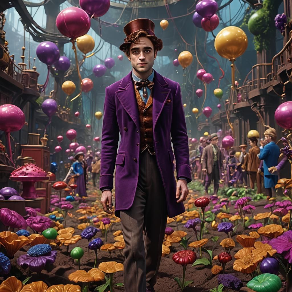 Robert Pattinson as Charlie in Whimsical Chocolate Fantasy