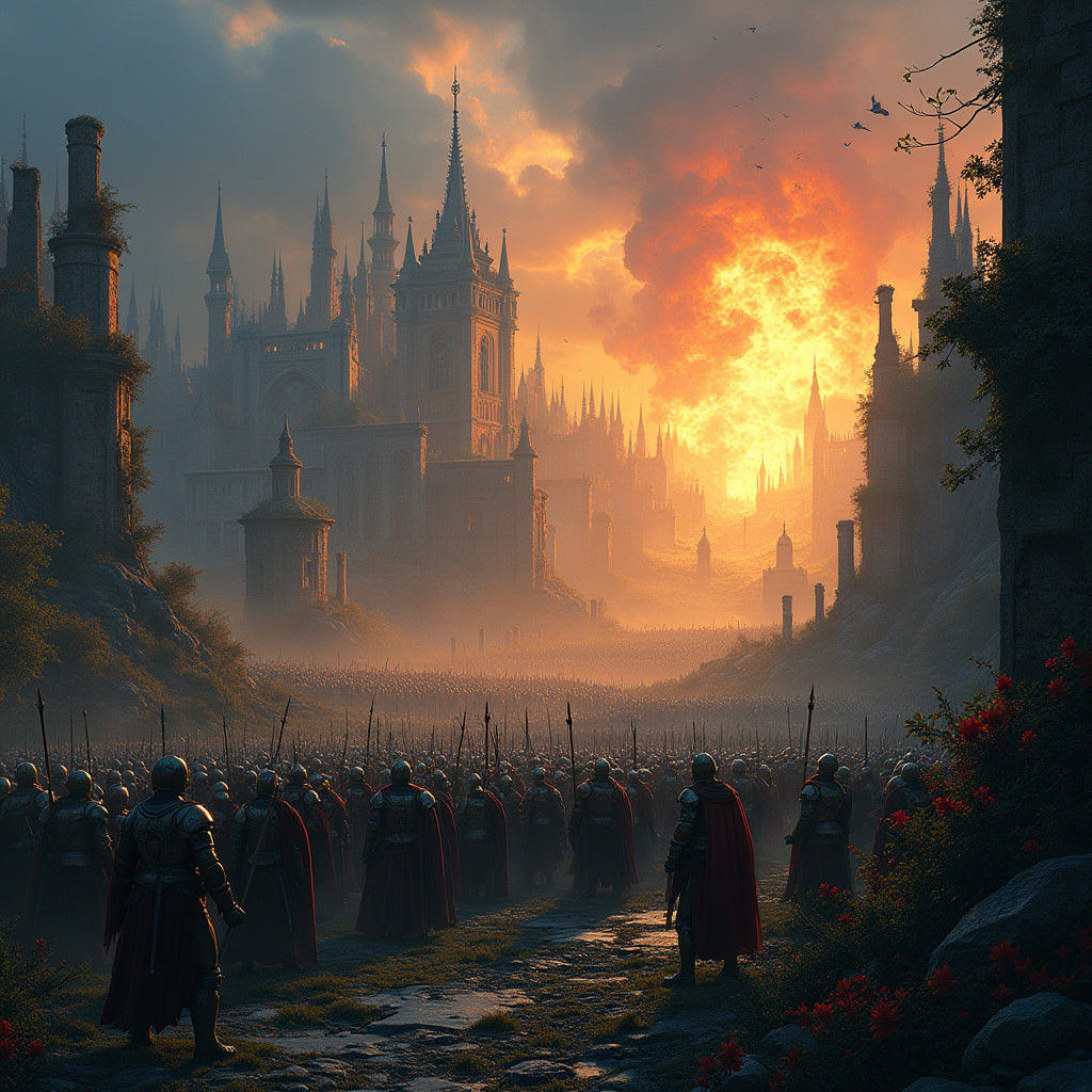 Epic Political War in Ruined Cityscape