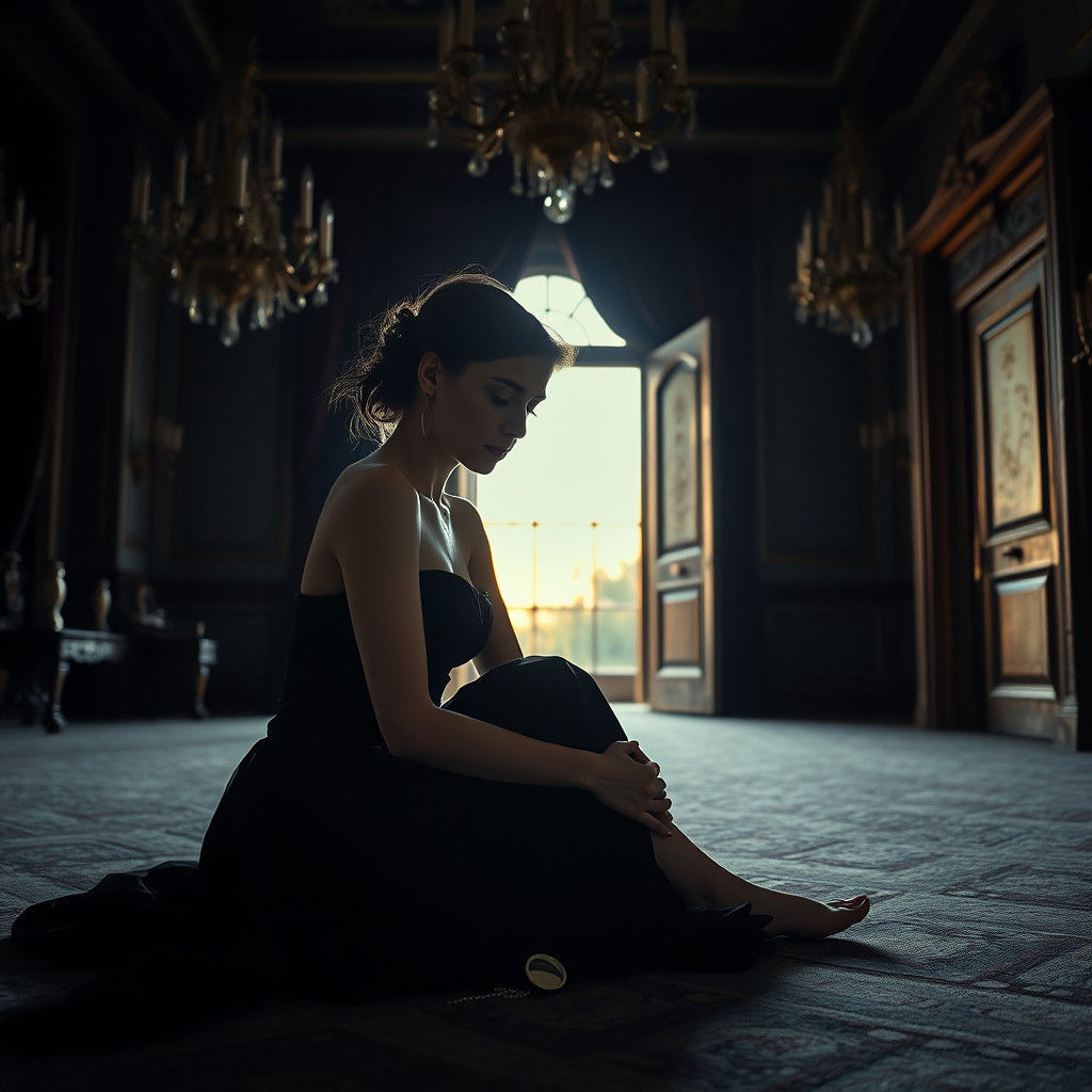 Elegantly Broken, in the Style of Film Noir