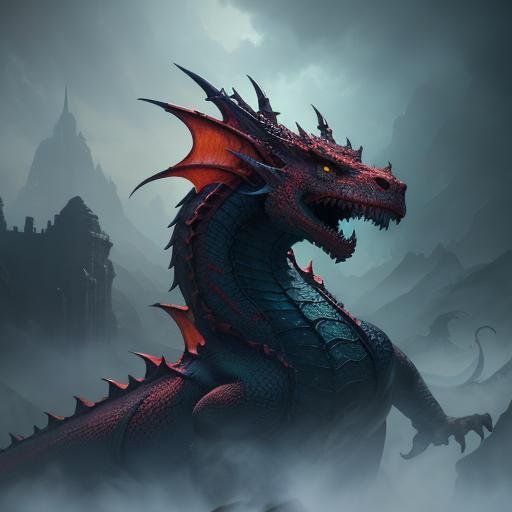 Epic Fantasy Dragons in Vibrant Colors