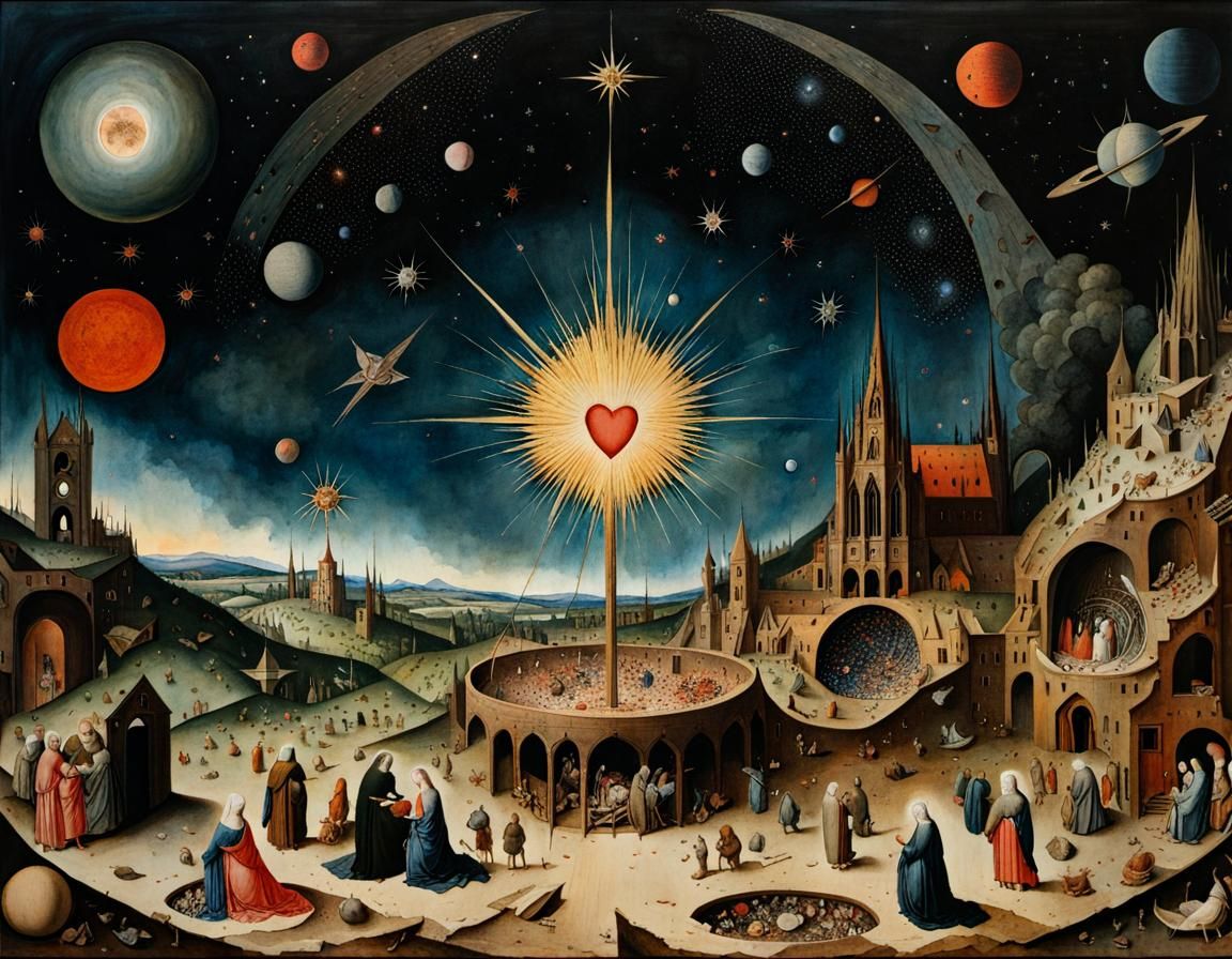 Dystopian Cosmic Goddess Weeps in a Shattered Universe