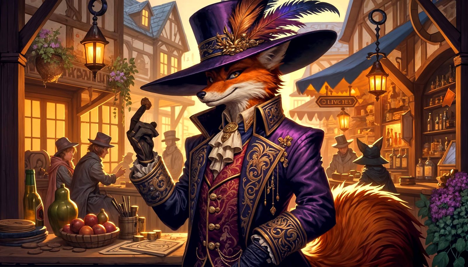 Elegant Fox Rogue in Lavish Attire