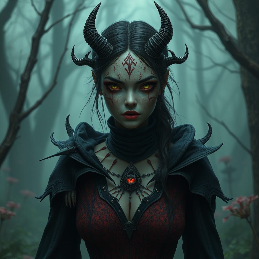 Vampire Woman with Moth and Shrimp Features