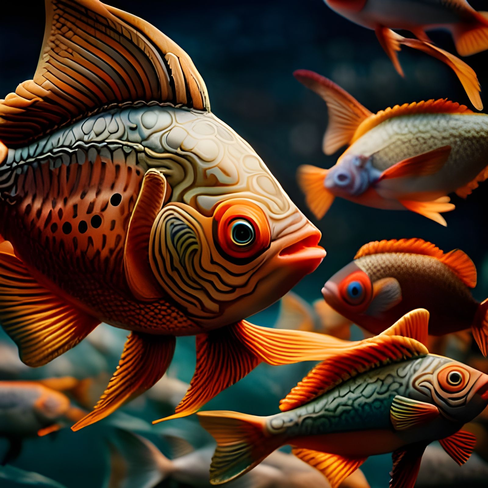 Air Fish in Ethereal Surroundings