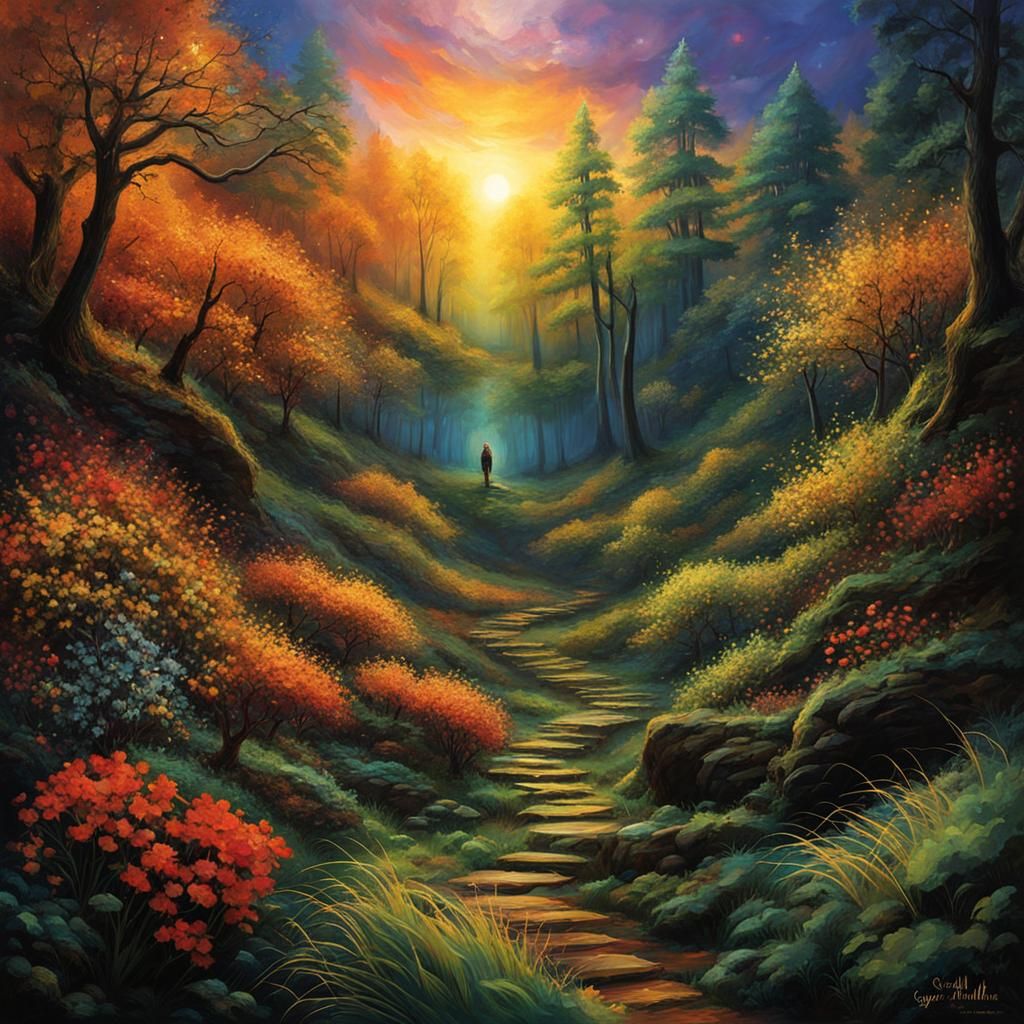 Ethereal Moorglade Landscape in Vibrant, Cinematic Style