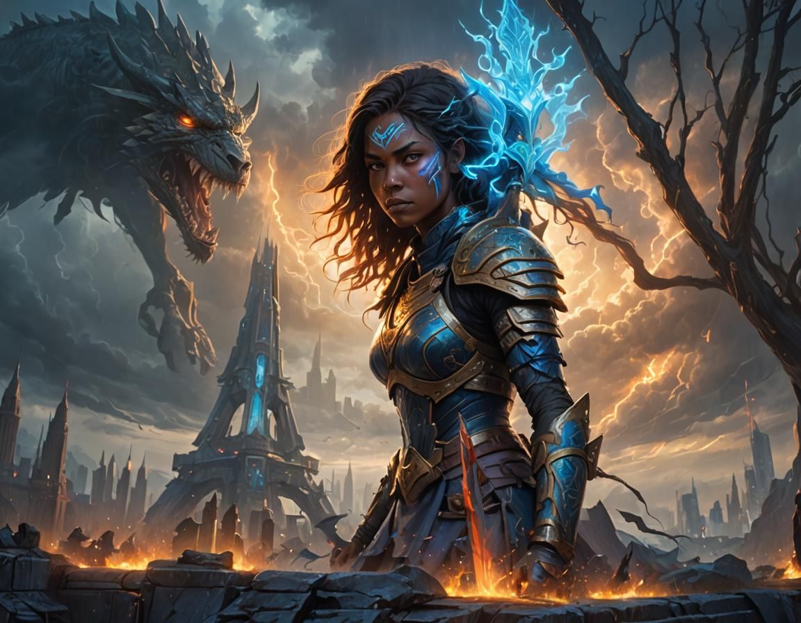 Azguard City Guardian Stands Against Monsters