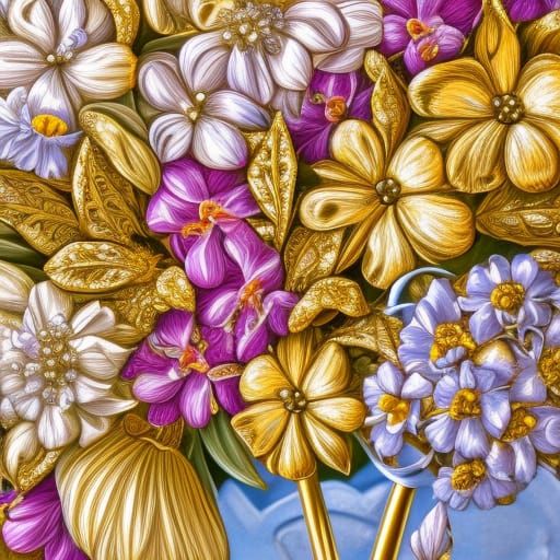 Luxury Spring Bouquet in Vibrant, Hyper Realistic Style