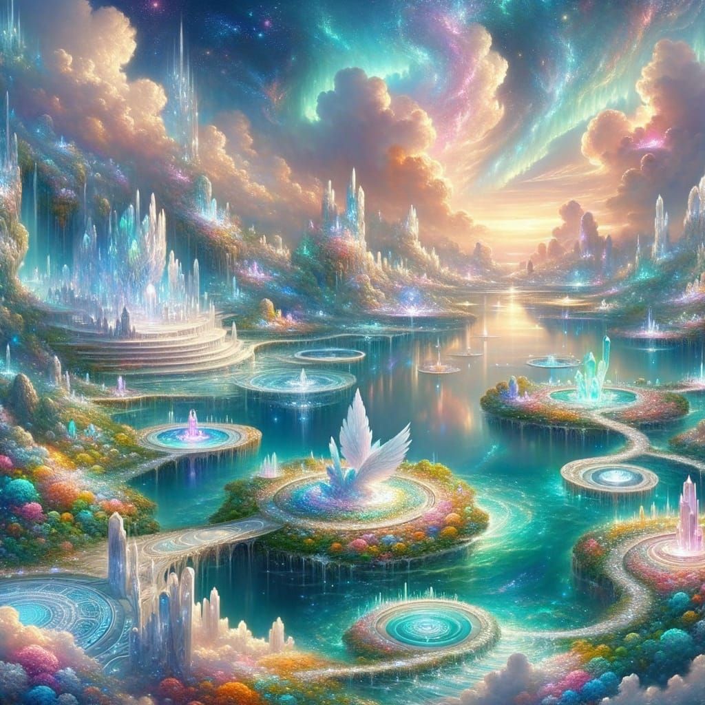 Ethereal Realm of Healing and Spirituality in Iridescent Cry...