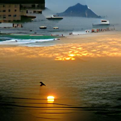 Sunrise in Vibrant Rio de Janeiro, Inspired by Bossa Nova