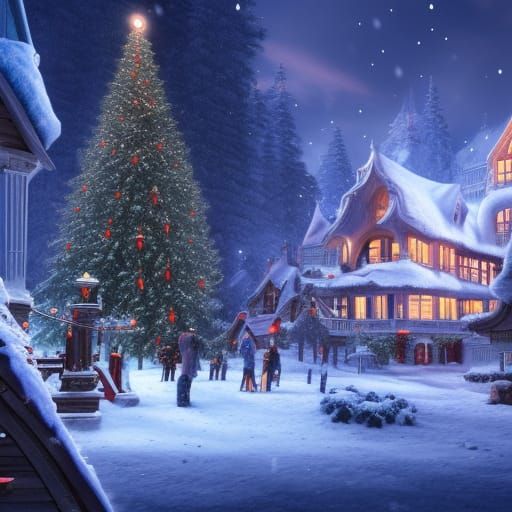 Winter Wonderland in Vibrant Fantasy Color