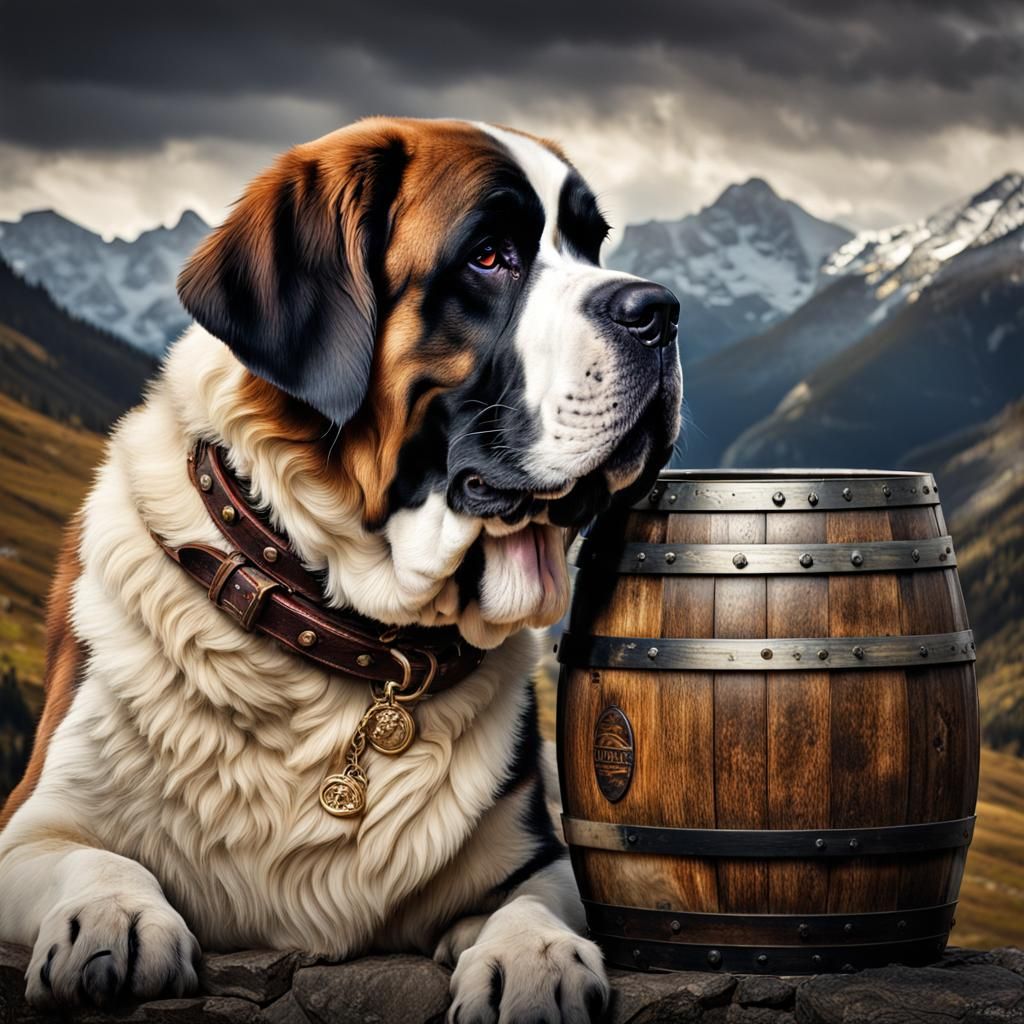 St Bernard in Majestic Alpine Landscape