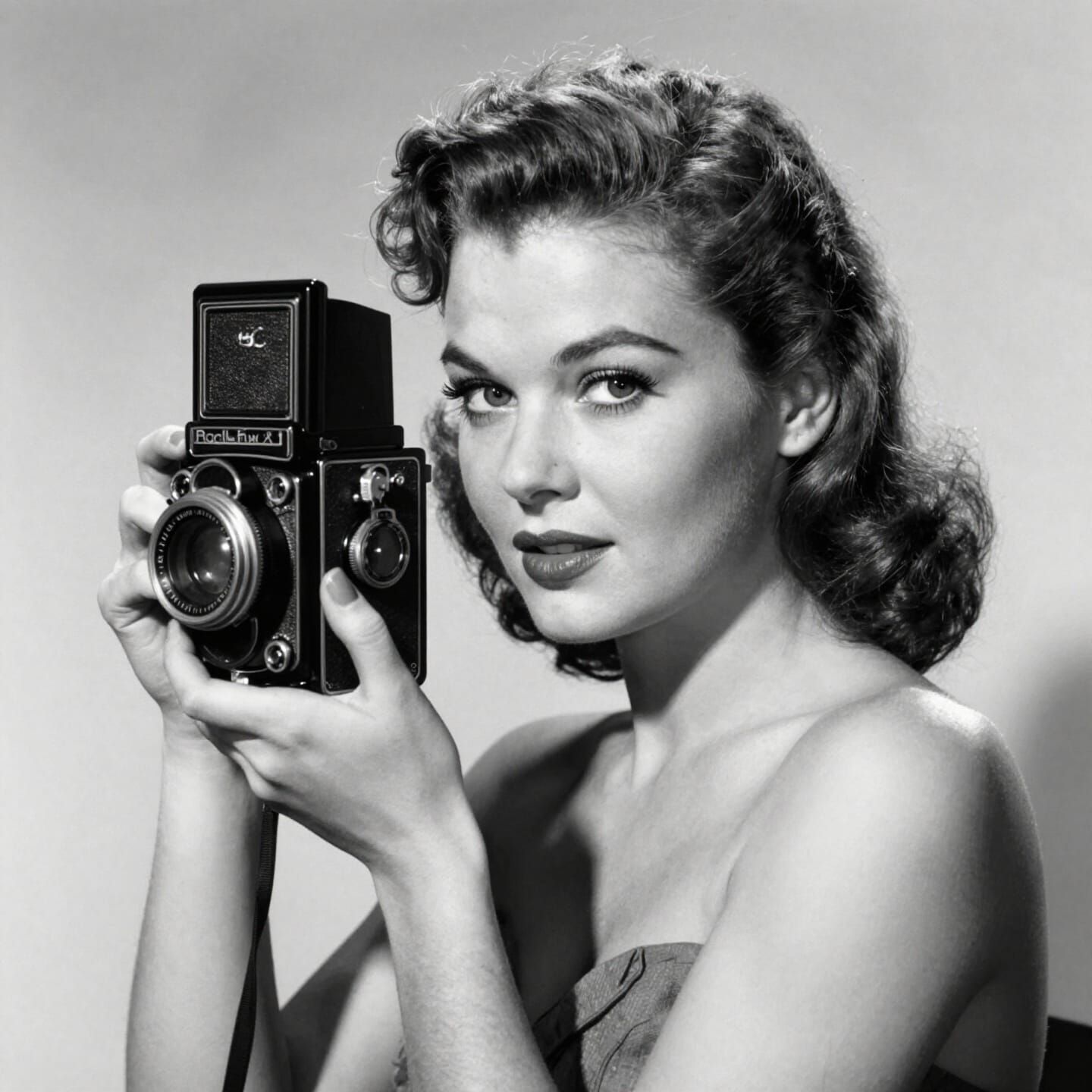 Vintage Hollywood Glamour Portrait of Norma Jean Baker