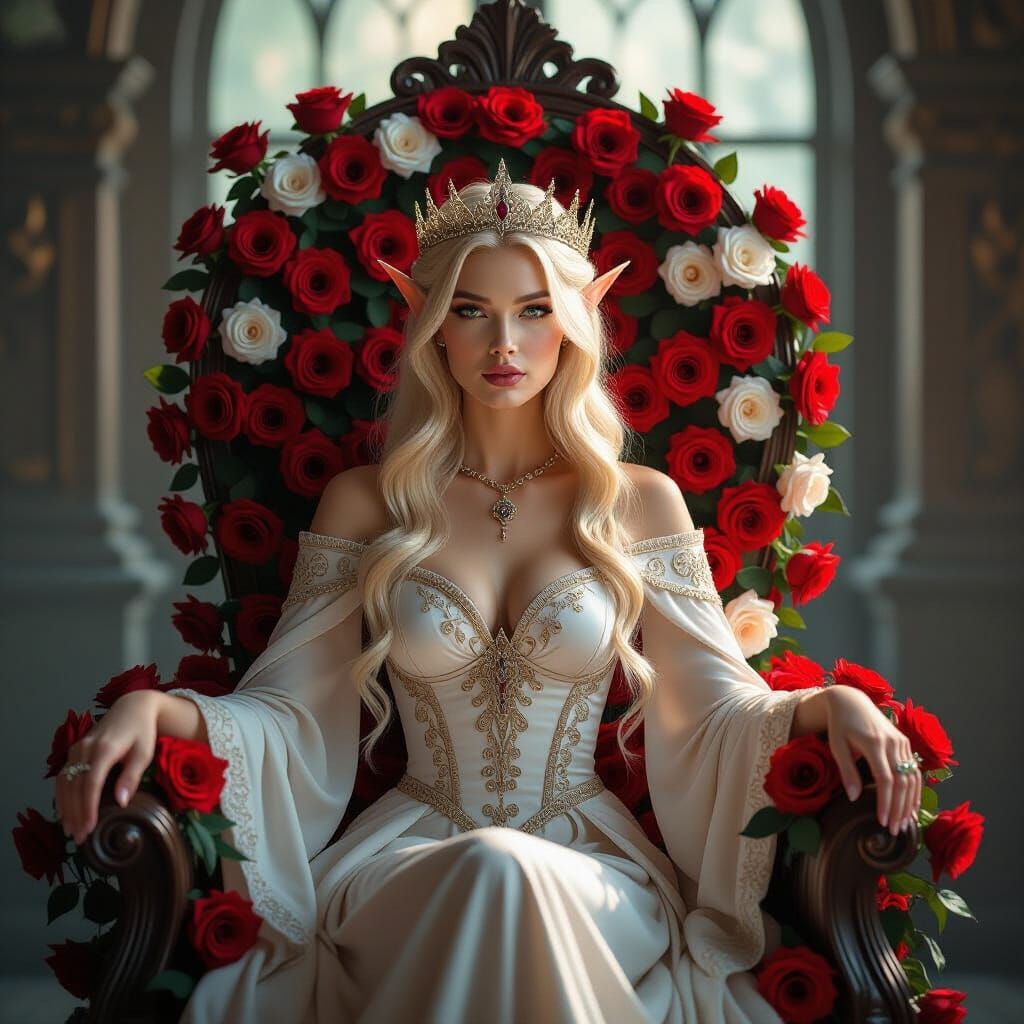 Elven queen on her throne
