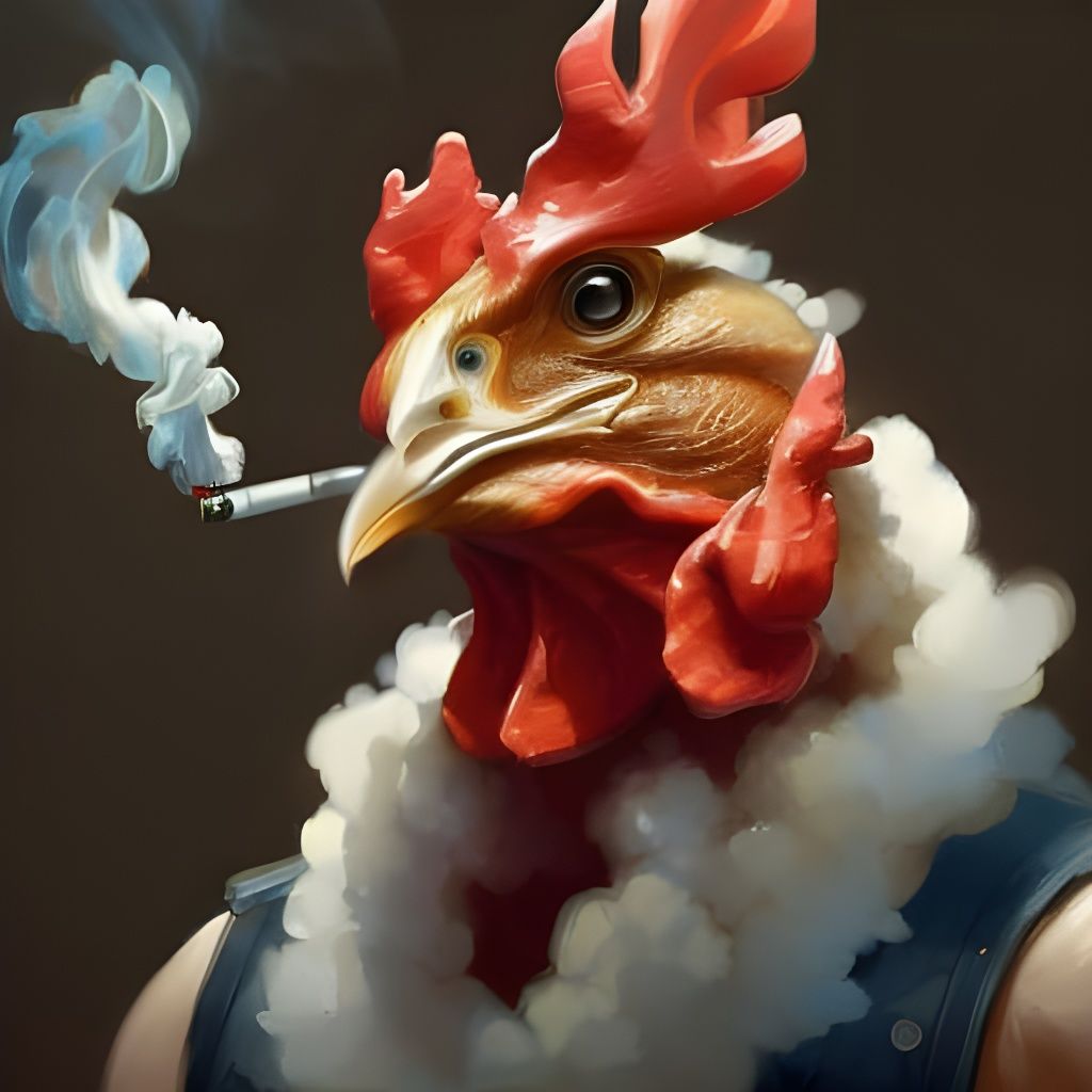 Glamorous Chicken in a Cyberpunk Daze