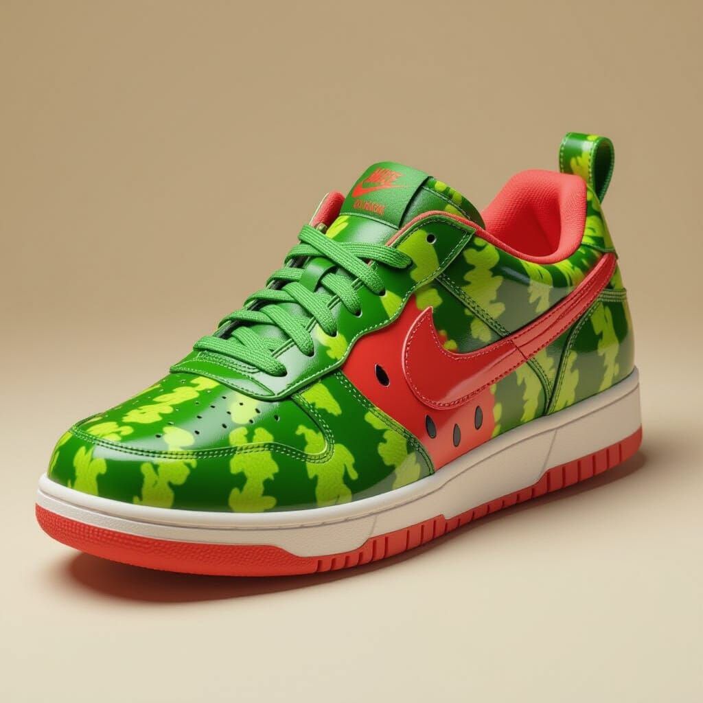 Watermelon Sneaker with Glossy Rind Exterior