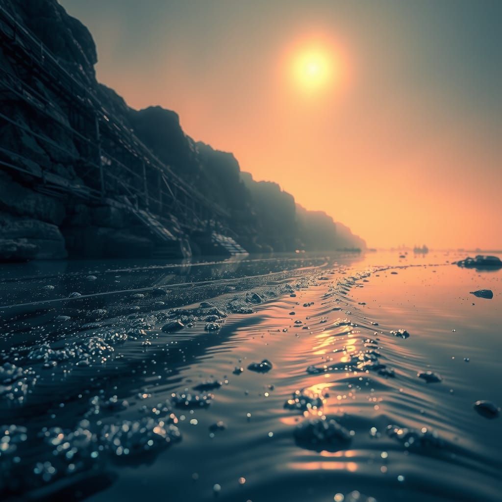 Epoxy resin glitter moonlight