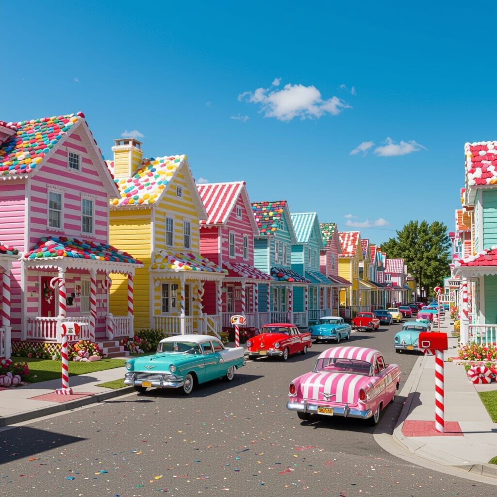 Candy Street: A Sweet Residential Neighborhood