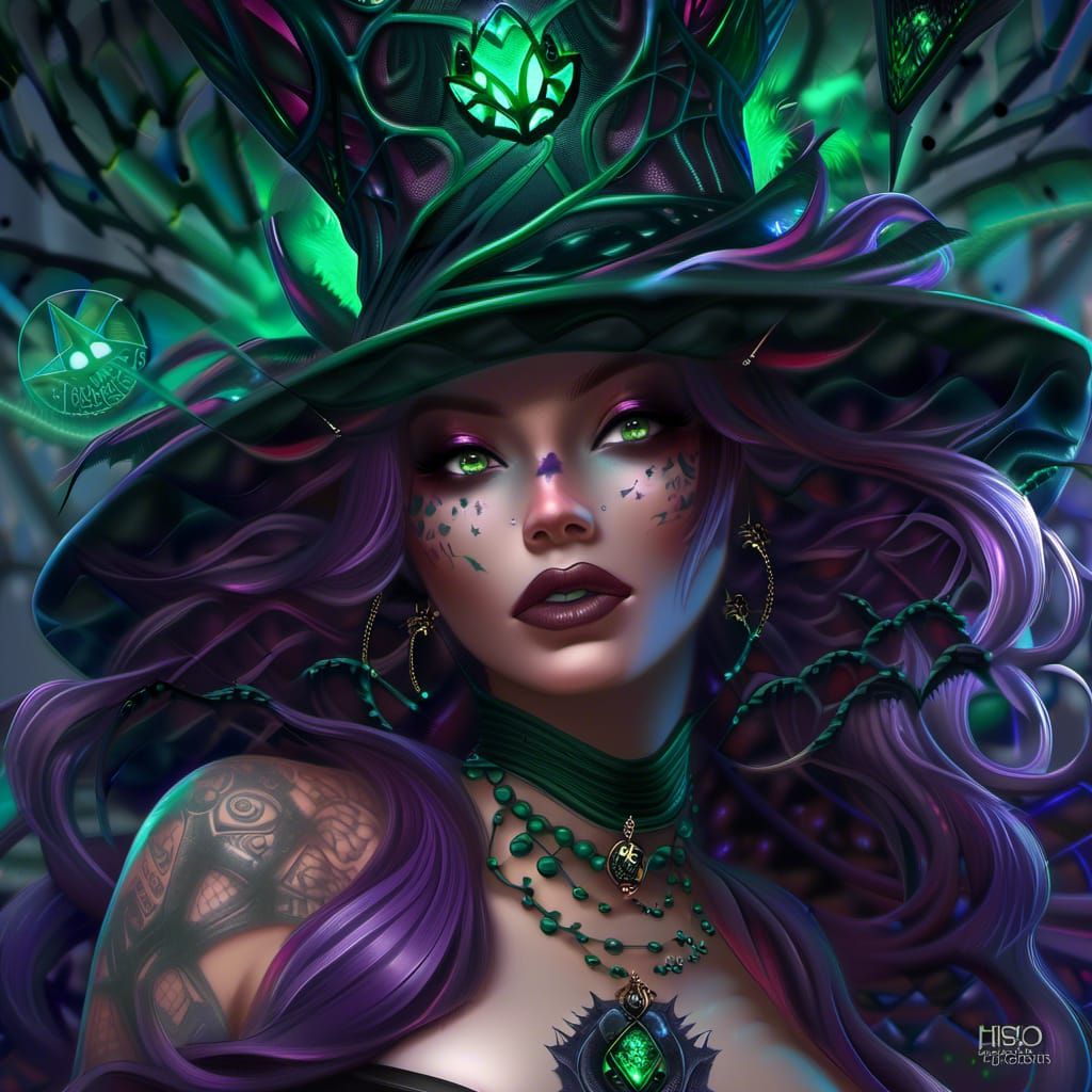 Surreal Goddess of Spiders in a Dark, Mystical Realm