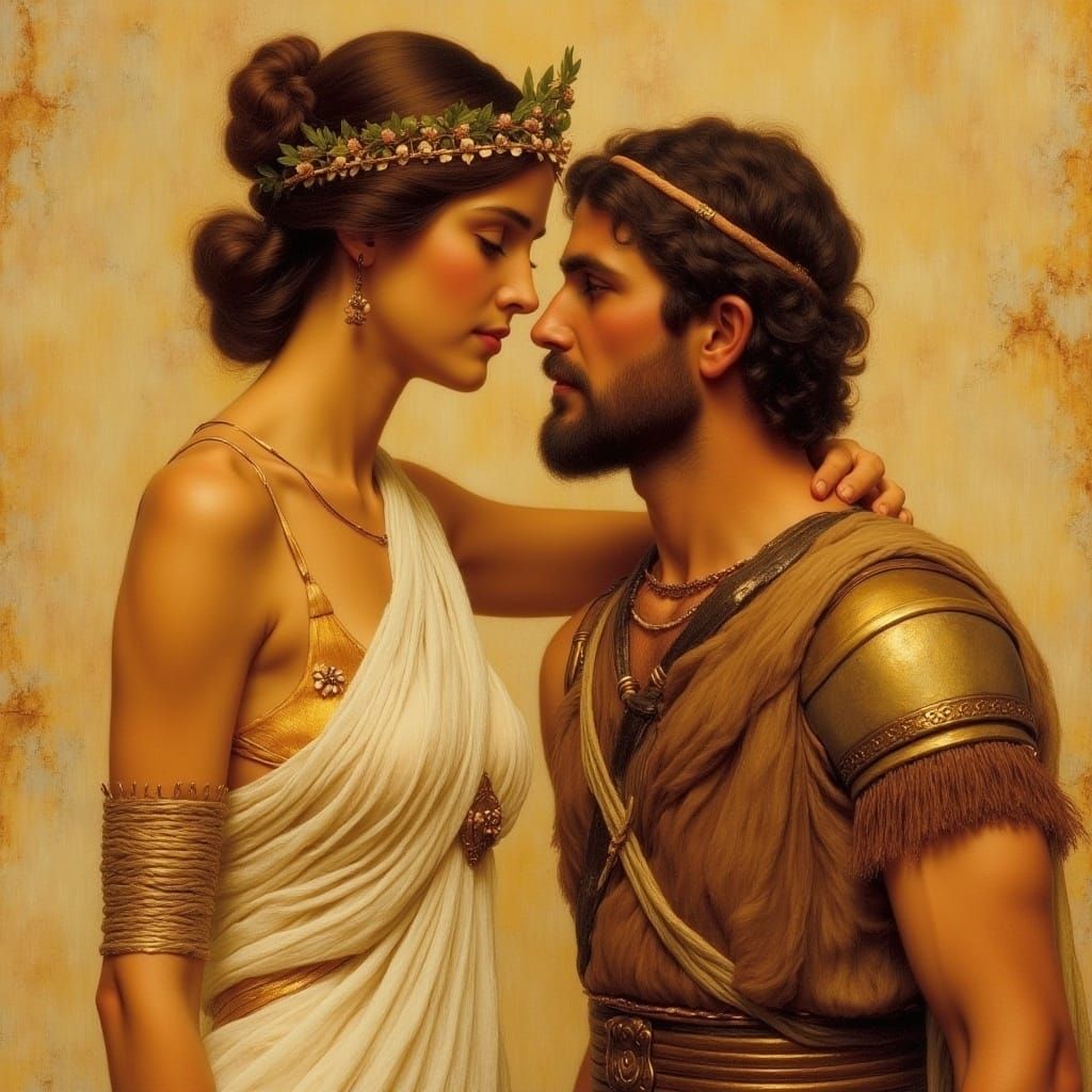 Athena Reveals Ancient Secrets to a Wise Warrior in Golden G...