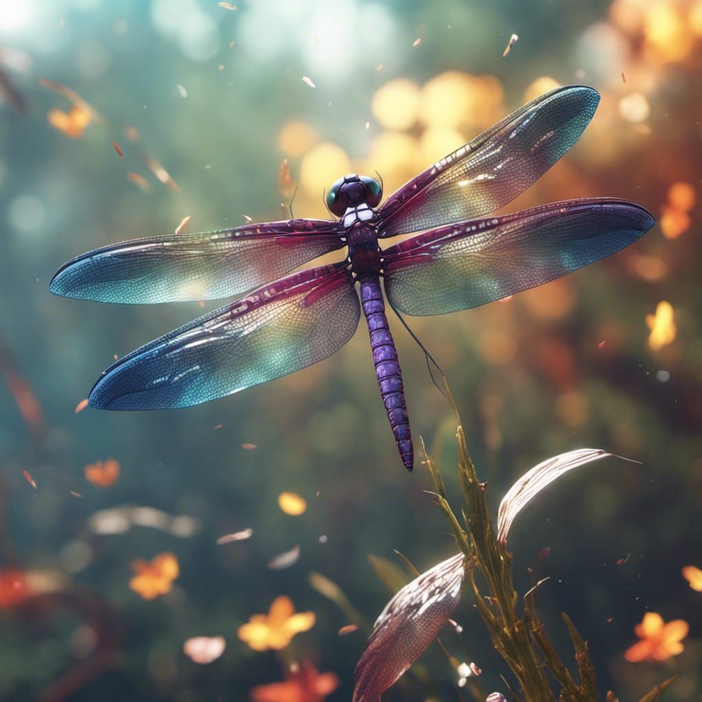 Epic Dragonfly in a Cinematic 3D World