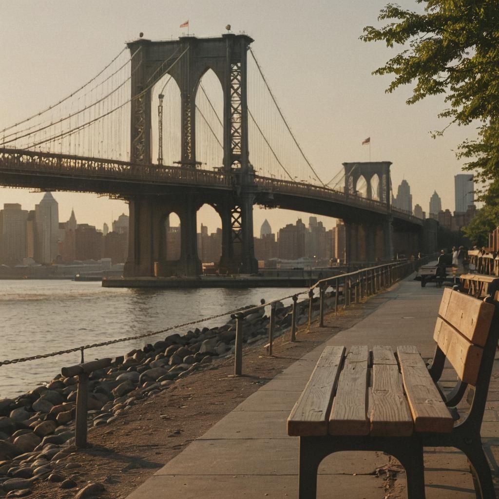 Brooklyn Bridge Golden Hour Masterpiece