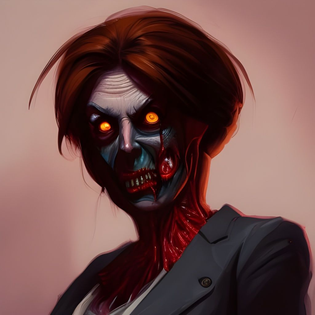 Sinister Zombie Politician in a Dark Fantasy World