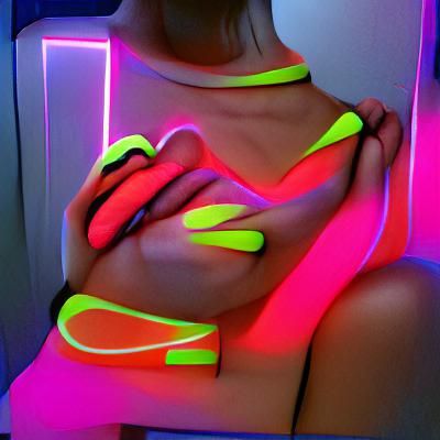 Neon Admiration in Cyberpunk Style