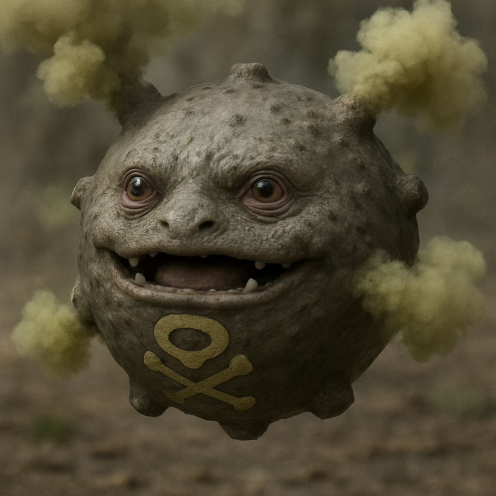 Realistic Pokemon Koffing Illustration