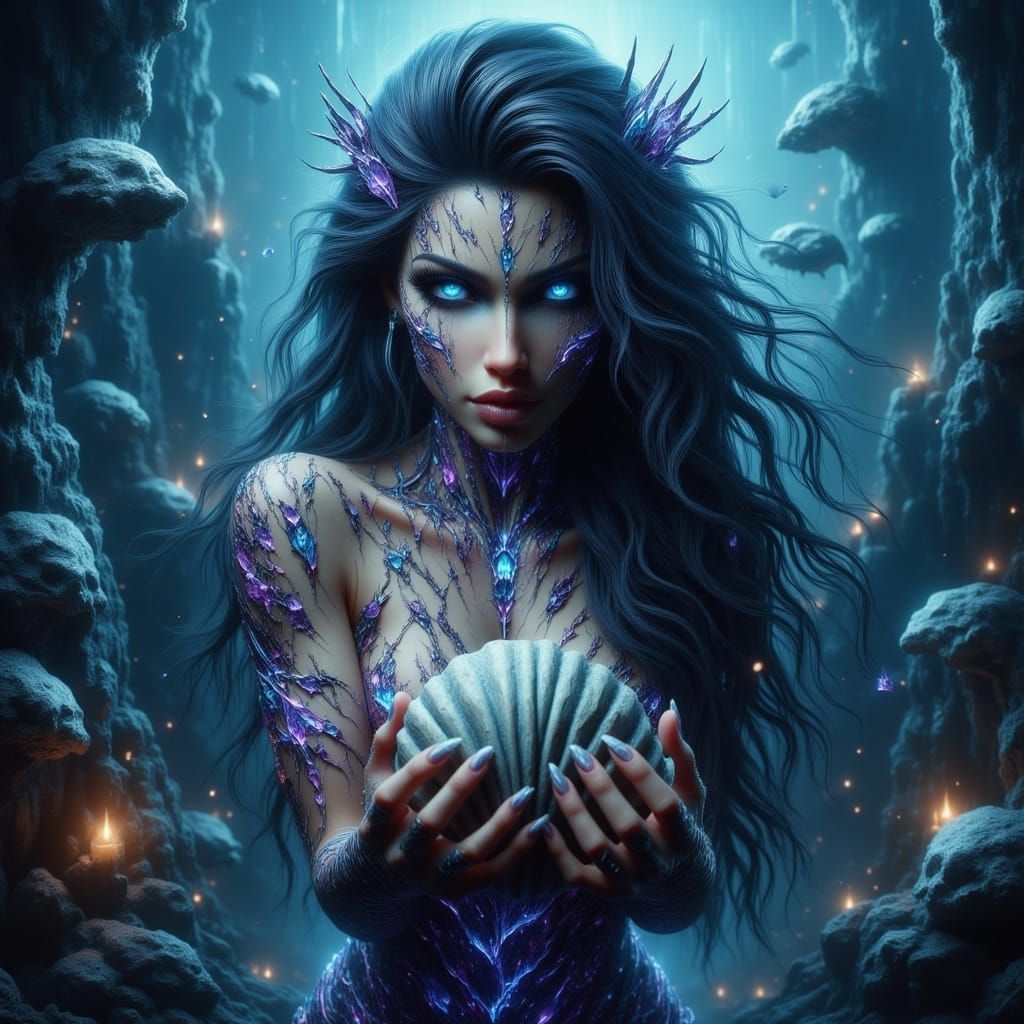 Goddess Mermaid in a Tropical Ocean