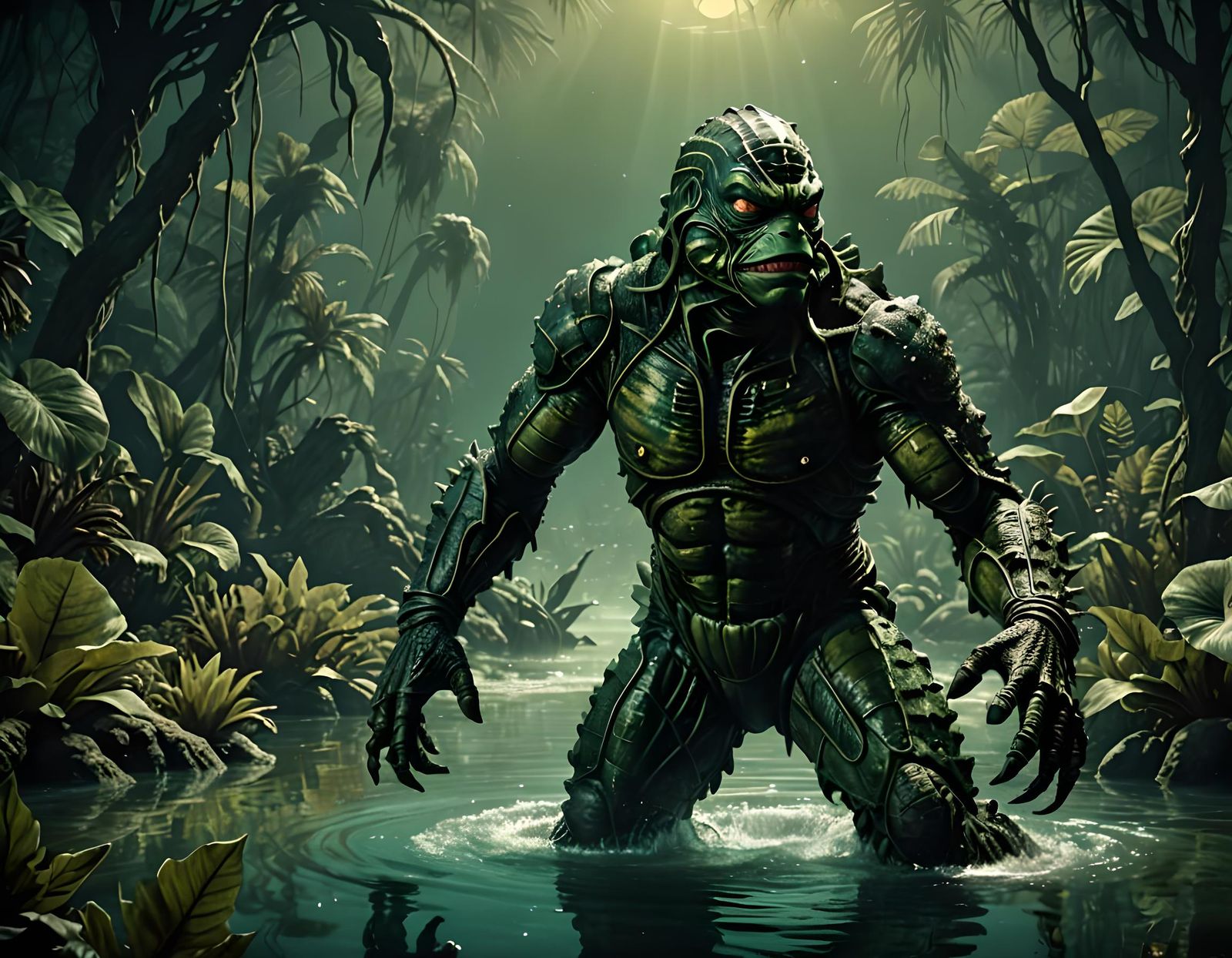 Stunning Cyberpunk-Style Creature from the Black Lagoon Fant...