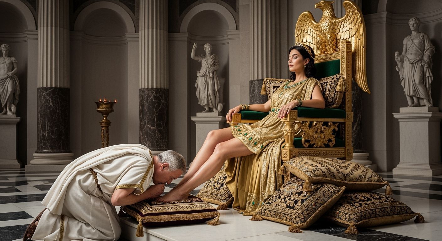 Empress Messalina on Her Opulent Throne